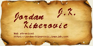Jordan Kiperović vizit kartica